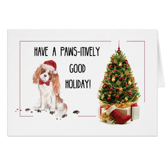 Cavalier King Charles Spaniel Funny Christmas Dog (Vorderseite (Horizontal))