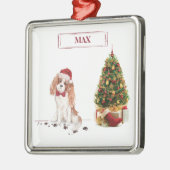 Cavalier King Charles Spaniel Funny Christmas Dog Ornament Aus Metall (Links)