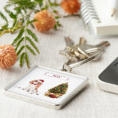 Cavalier King Charles Spaniel Funny Christmas Dog Schlüsselanhänger (Seite)