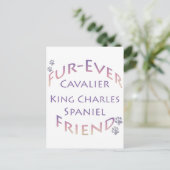 Cavalier King Charles Spaniel Furever Postkarte (Stehend Vorderseite)