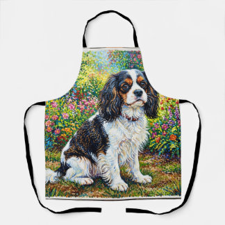 Cavalier King Charles Spaniel Garten Schürze