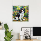 Cavalier King Charles Spaniel Gartenposter | Poin Poster (Heimbüro)