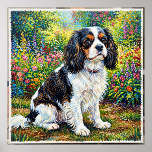 Cavalier King Charles Spaniel Gartenposter Poin Poster