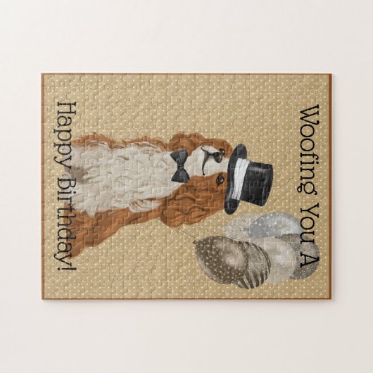 Cavalier King Charles Spaniel Gentleman Birthday Puzzle (Horizontal)