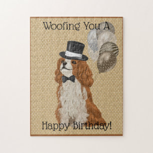 Cavalier King Charles Spaniel Gentleman Birthday Puzzle