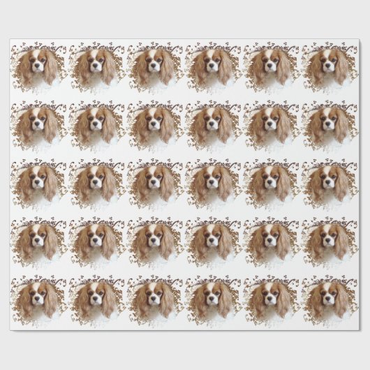 Cavalier King Charles Spaniel Geschenkpapier (Flach)