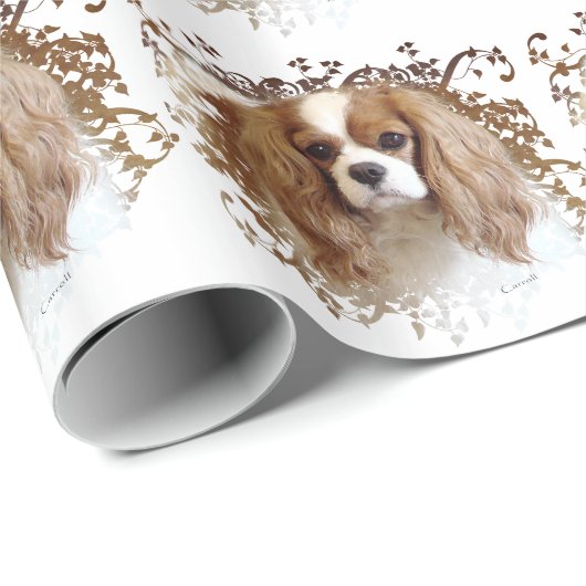 Cavalier King Charles Spaniel Geschenkpapier (Rolleneckpunkt)