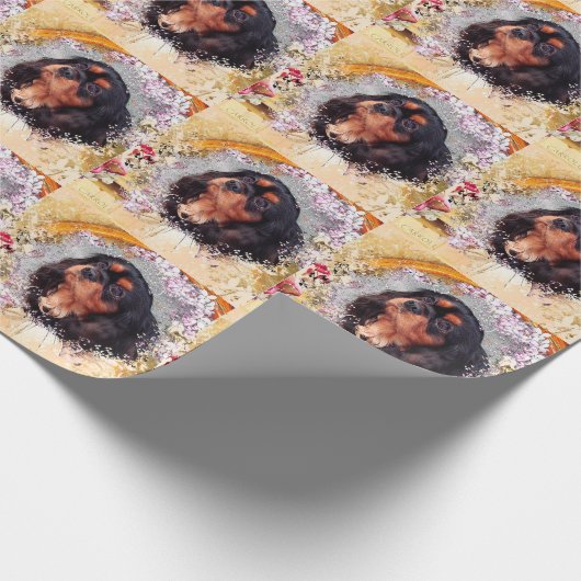 Cavalier King Charles Spaniel Geschenkpapier (Ecke)