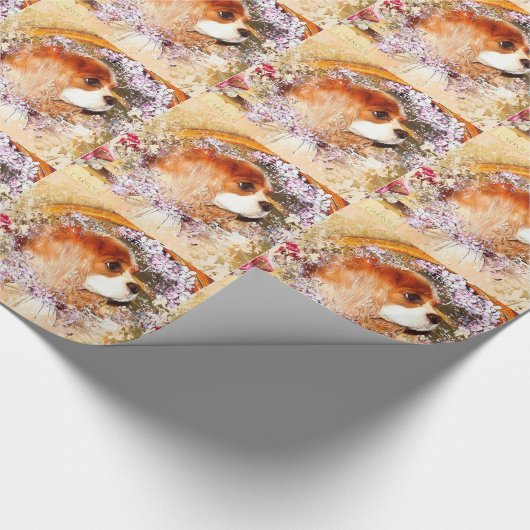Cavalier King Charles Spaniel Geschenkpapier (Ecke)