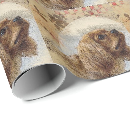 Cavalier King Charles Spaniel Geschenkpapier (Rolleneckpunkt)