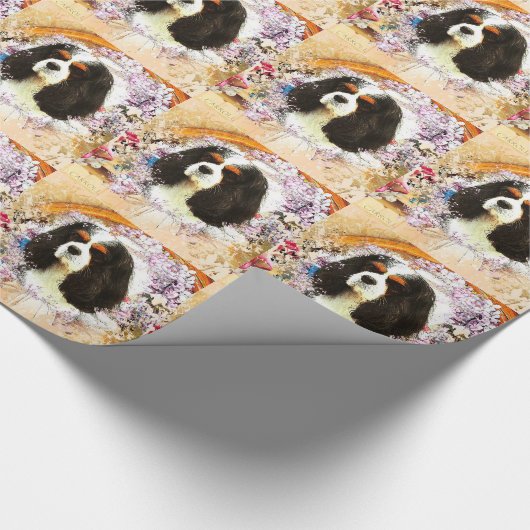 Cavalier King Charles Spaniel Geschenkpapier (Ecke)