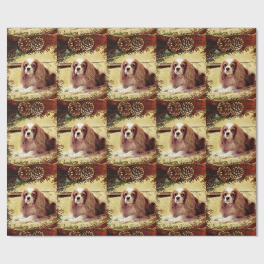 Cavalier King Charles Spaniel Geschenkpapier (Flach)