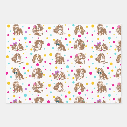 Cavalier King Charles Spaniel  Geschenkpapier Set (Vorderseite 3)