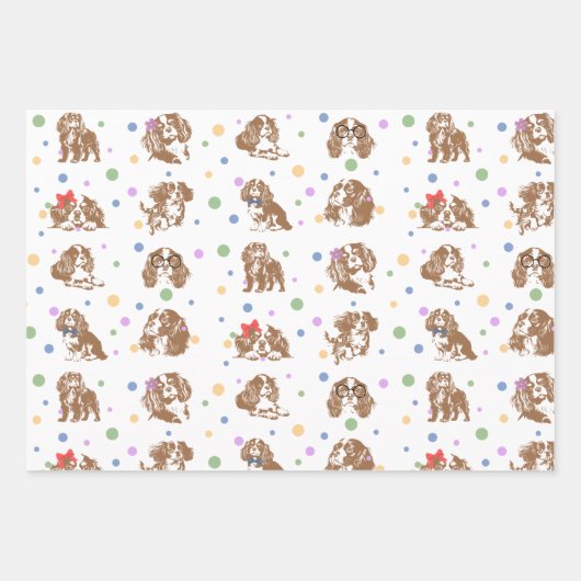 Cavalier King Charles Spaniel  Geschenkpapier Set (Vorderseite)