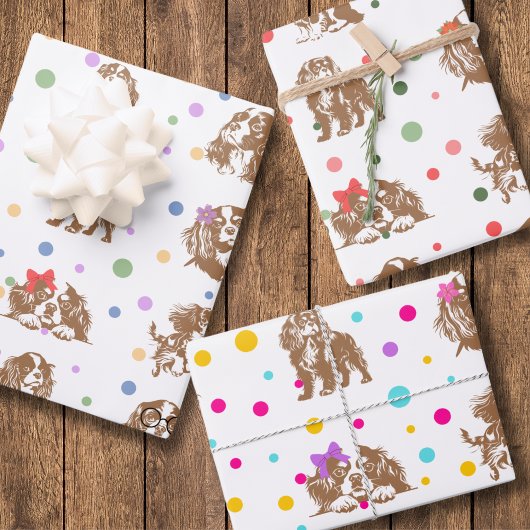 Cavalier King Charles Spaniel  Geschenkpapier Set