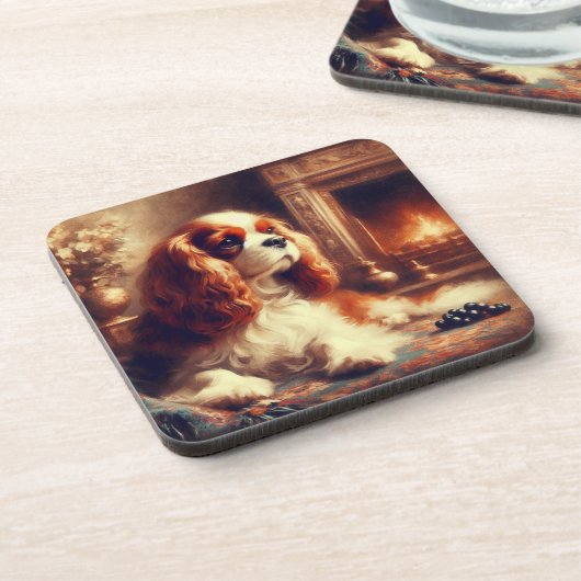 Cavalier King Charles Spaniel Getränkeuntersetzer (Linke Seite)