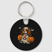 Cavalier King Charles Spaniel Ghost Halloween Cava Schlüsselanhänger (Vorderseite)