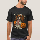 Cavalier King Charles Spaniel Ghost Halloween Cava T-Shirt (Vorderseite)