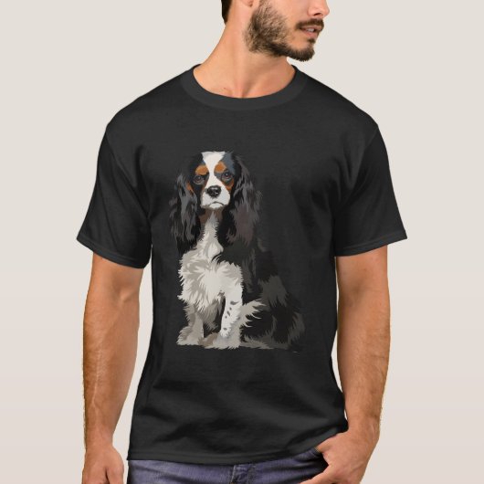 Cavalier King Charles Spaniel Gifts Dog Pop Art Fo T-Shirt (Vorderseite)