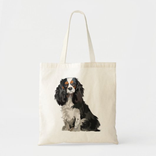 Cavalier King Charles Spaniel Gifts dog Pop art Tragetasche (Vorne)