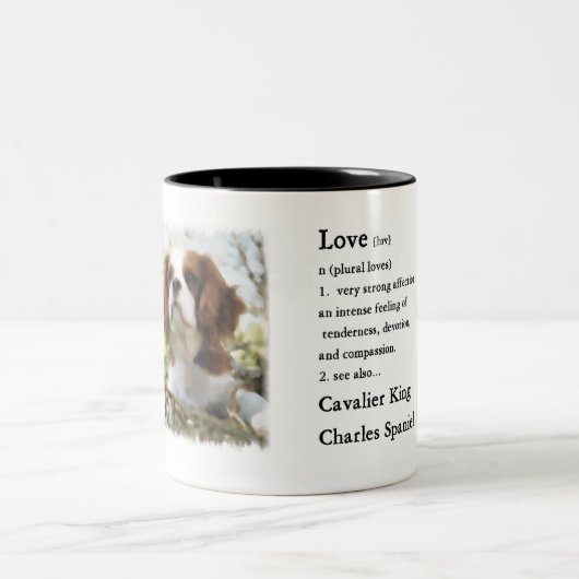 Cavalier King Charles Spaniel Gifts Zweifarbige Tasse (Mittel)