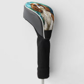 Cavalier King Charles Spaniel Golf Head Cover Headcover (angewinkelt)