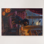 Cavalier King Charles Spaniel Gothic Halloween Kun Puzzle (Horizontal)