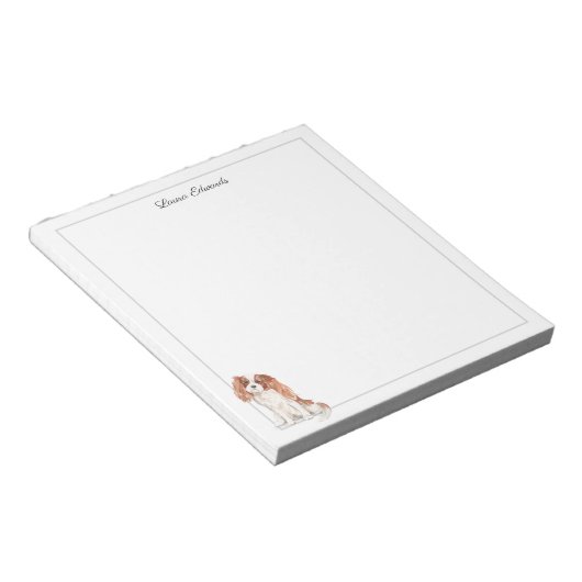 Cavalier King Charles Spaniel Gray Border Notizblock (angewinkelt)