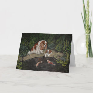 Cavalier King charles Spaniel Grußkarte Karte