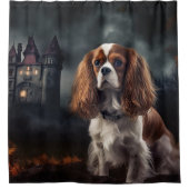Cavalier King Charles Spaniel Halloween Beängstige Duschvorhang (Vorderseite)
