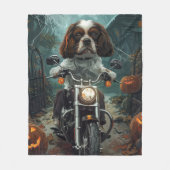 Cavalier King Charles Spaniel Halloween Beängstige Fleecedecke (Vorderseite)