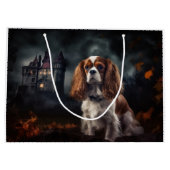 Cavalier King Charles Spaniel Halloween Beängstige Große Geschenktüte (Rückseite)