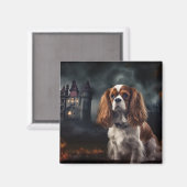Cavalier King Charles Spaniel Halloween Beängstige Magnet (Vorderseite/Rückseite)