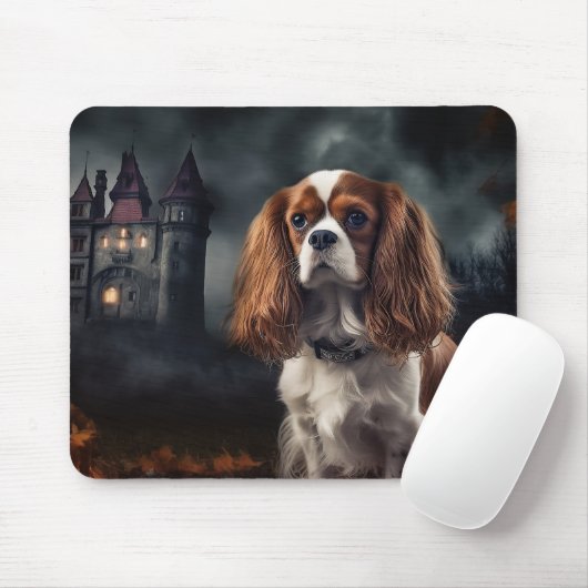 Cavalier King Charles Spaniel Halloween Beängstige Mousepad (Mit Mouse)