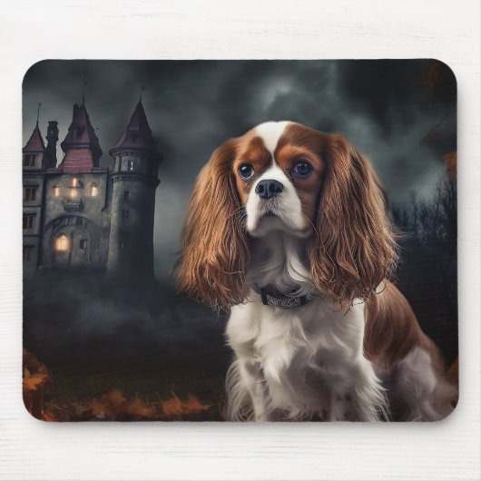 Cavalier King Charles Spaniel Halloween Beängstige Mousepad (Vorne)