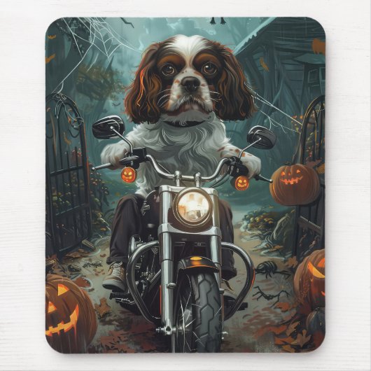 Cavalier King Charles Spaniel Halloween Beängstige Mousepad (Vorne)