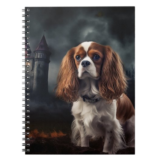 Cavalier King Charles Spaniel Halloween Beängstige Notizblock (Vorderseite)