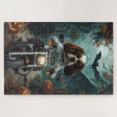 Cavalier King Charles Spaniel Halloween Beängstige Puzzle (Horizontal)