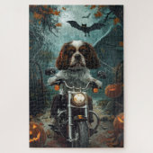 Cavalier King Charles Spaniel Halloween Beängstige Puzzle (Vertikal)