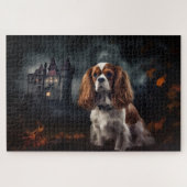 Cavalier King Charles Spaniel Halloween Beängstige Puzzle (Horizontal)