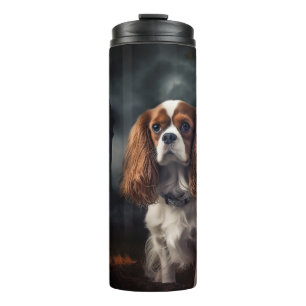Cavalier King Charles Spaniel Halloween Gruselig Thermosbecher