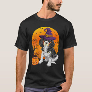 Cavalier King Charles Spaniel Halloween Hexenhut T-Shirt