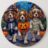 Cavalier King Charles Spaniel Halloween-Kostüme Button (Vorderseite)
