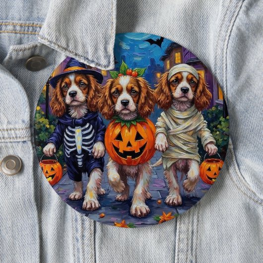 Cavalier King Charles Spaniel Halloween-Kostüme Button (Beispiel)