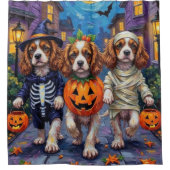 Cavalier King Charles Spaniel Halloween-Kostüme Duschvorhang (Vorderseite)