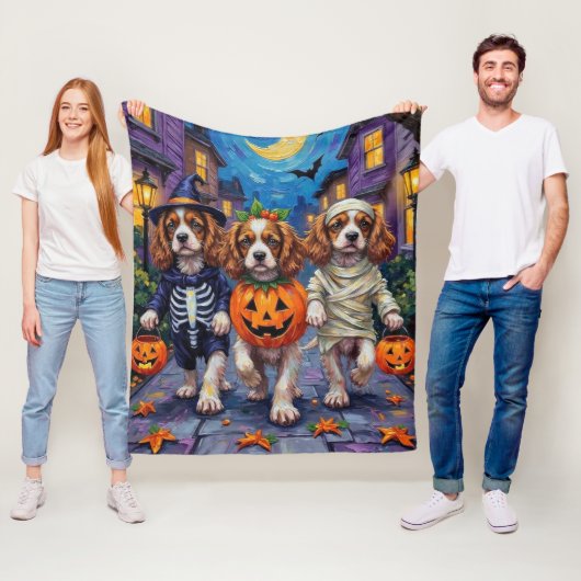 Cavalier King Charles Spaniel Halloween-Kostüme Fleecedecke (Beispiel)