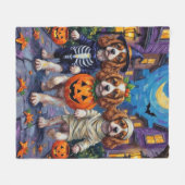 Cavalier King Charles Spaniel Halloween-Kostüme Fleecedecke (Vorderseite (Horizontal))