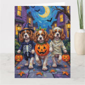 Cavalier King Charles Spaniel Halloween-Kostüme Karte (Vorderseite)