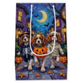 Cavalier King Charles Spaniel Halloween-Kostüme Mittlere Geschenktüte (Rückseite)