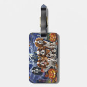 Cavalier King Charles Spaniel Halloween Spooky Gepäckanhänger (Rückseite vertikal)